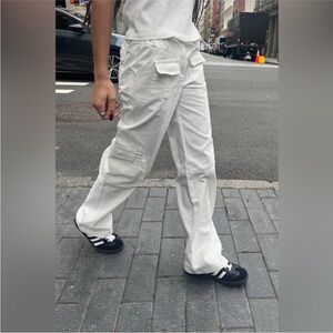 Brandy Melville white cargo pant